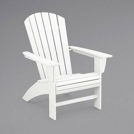 POLYWOOD Nautical White Curveback Adirondack Chair 633AD610WH